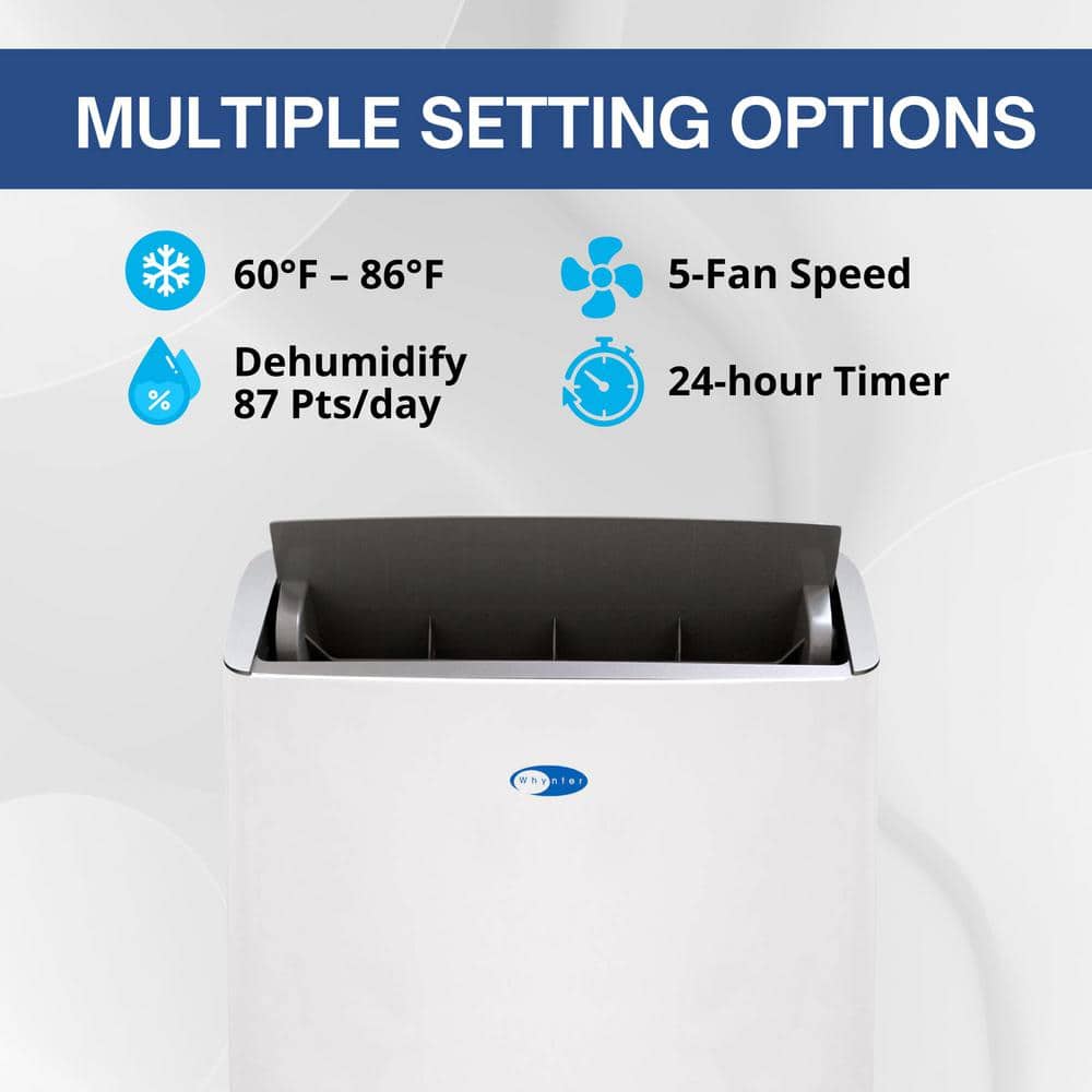 Whynter 14,000 BTU White Portable AC with Heater and Wi-Fi