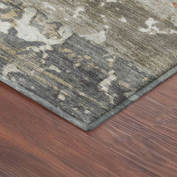 Mayfield Premium Machine Washable Abstract AMF2398 Taupe 10 ft. x 14 ft. Area Rug
