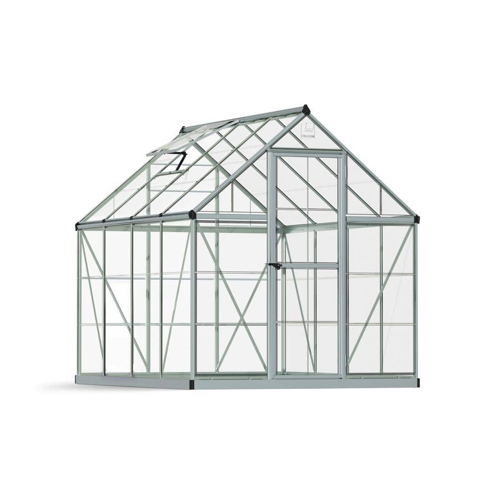 CANOPIA by PALRAM Harmony 6 ft. x 8 ft. Polycarbonate Greenhouse in Silver -  702688