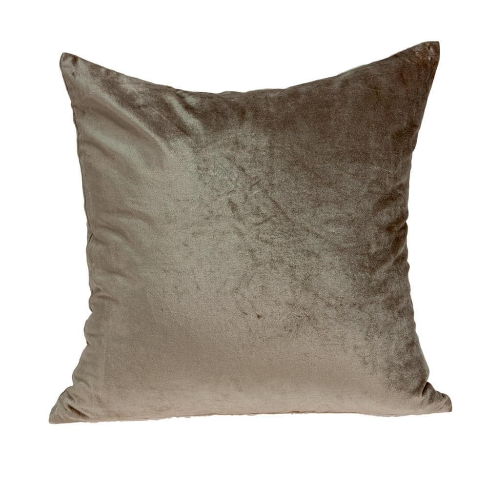Druzy Taupe Solid Throw Pillow