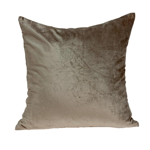 Unbranded Druzy Taupe Solid Throw Pillow