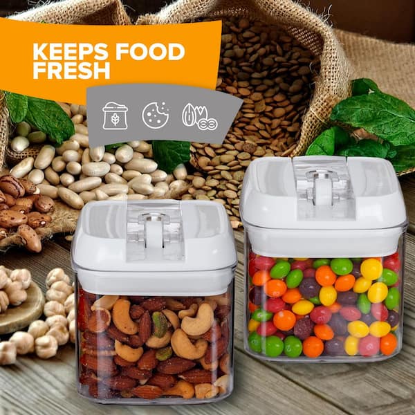 Cheer Collection 12 Piece Food Storage Containers, 0.5 Liter - White