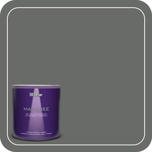 BEHR MARQUEE 1 qt. #BNC-26 Lunar Basalt Eggshell Enamel Interior Paint & Primer