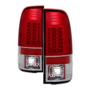 Ford F150 Styleside 97-03 / F250/350/450/550 Super Duty 99-07 Version 2 LED Tail Lights - Red Clear