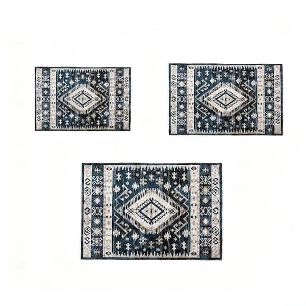 8 X 10 Silver Abstract Washable Area Rug for Bedroom, Dining Room, Living Room