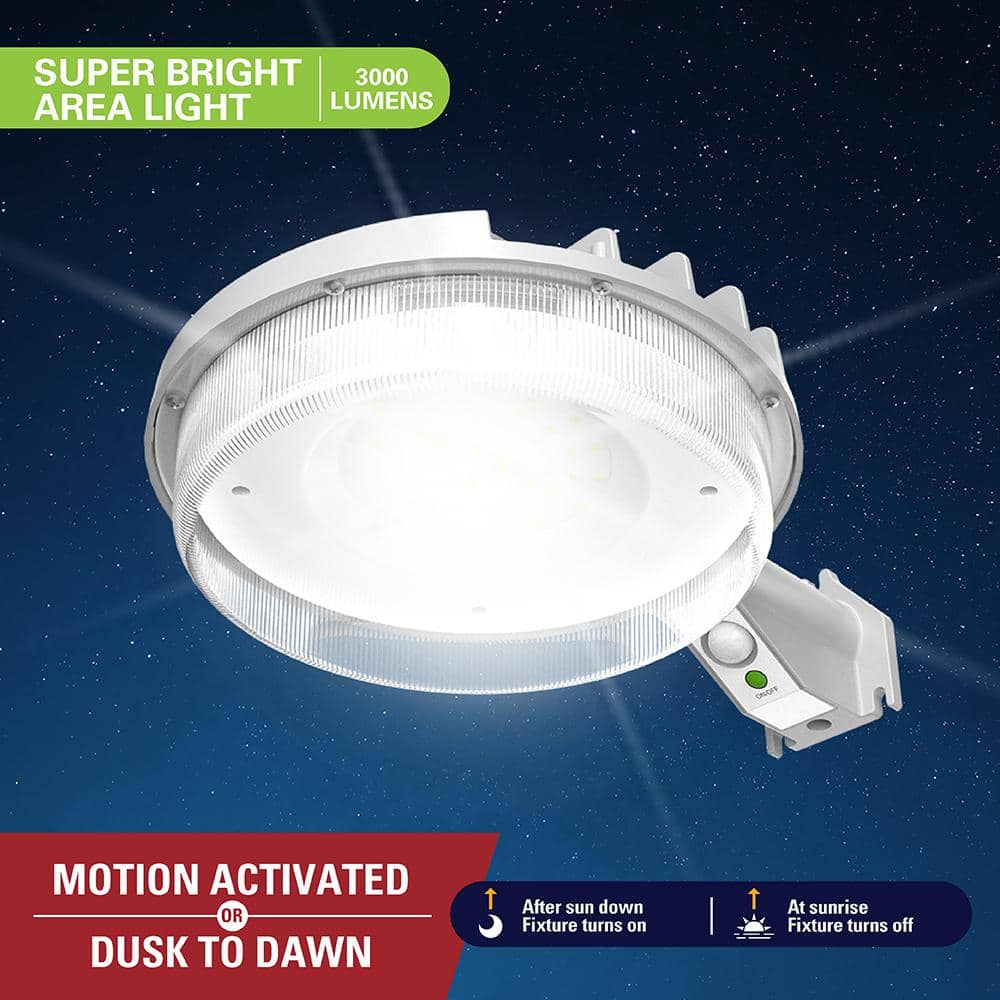 White Solar LED Dusk to Dawn Outdoor Security Light