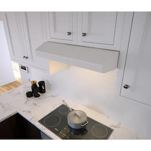 Breeze I 24 in. Convertible Under Cabinet Range Hood with Lights in White