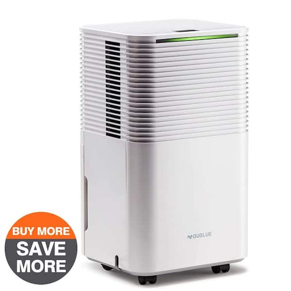 20 pt. 2000 sq. ft. Portable Dehumidifier with Bucket in White for Basement, with Auto, Manual Drainage, 36db Quiet Work