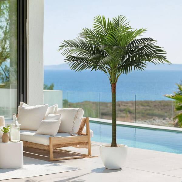 Afoxsos 30 in. Artificial Green Indoor/Outdoor Palm Tree Plant