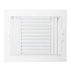 10 in. x 8 in. Plastic Ceiling Register in White