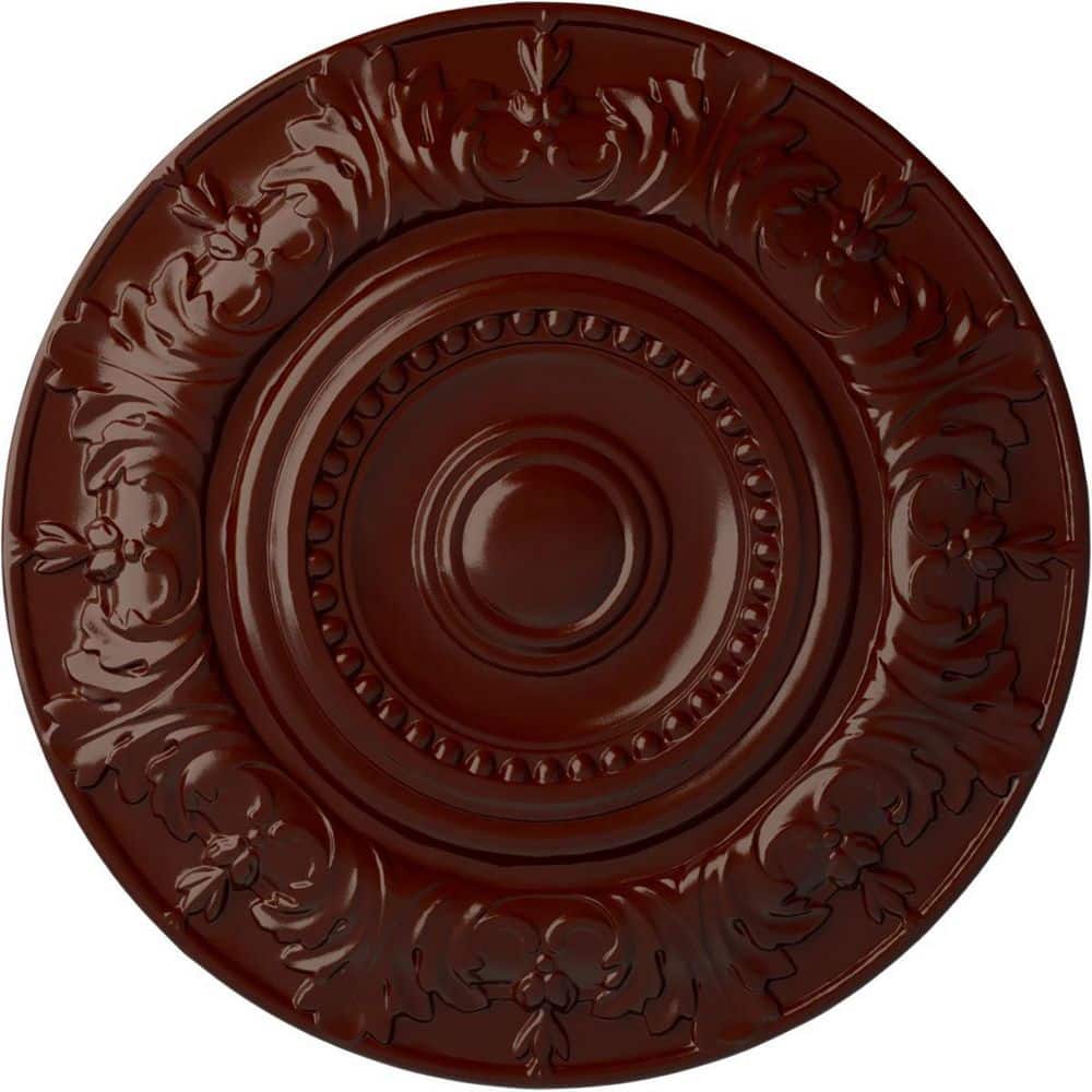 Brushed Mahogany 20" Ornate Urethane Ceiling Medallion