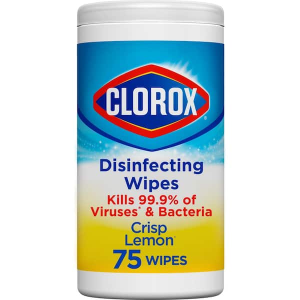 Clorox 75 Count Crisp Lemon Scent Bleach Free Disinfecting Cleaning Wipes 4460001628 The Home Depot