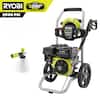 RYOBI 2900 PSI 2.5 GPM Cold Water Gas Pressure Washer with 212cc Engine and Premium Foamer RY802925-RY31PF05
