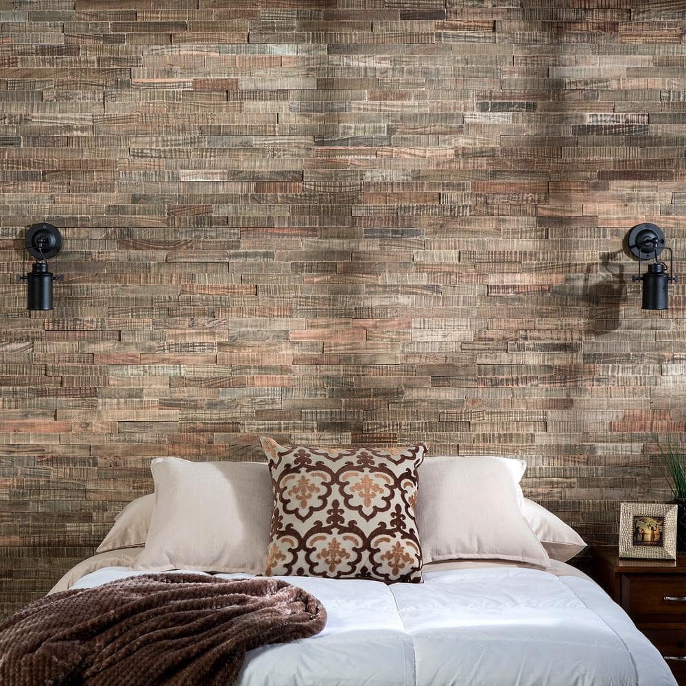 Petrified Forest Peel and Stick Wood Wall Panels