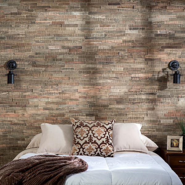 6.5 in. x 0.5 in. Petrified Forest Matted Wood Tiles