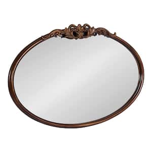 Arendahl 18.75 in. W x 27.00 in. H Oval Metal Bronze Framed Traditional Wall Mirror