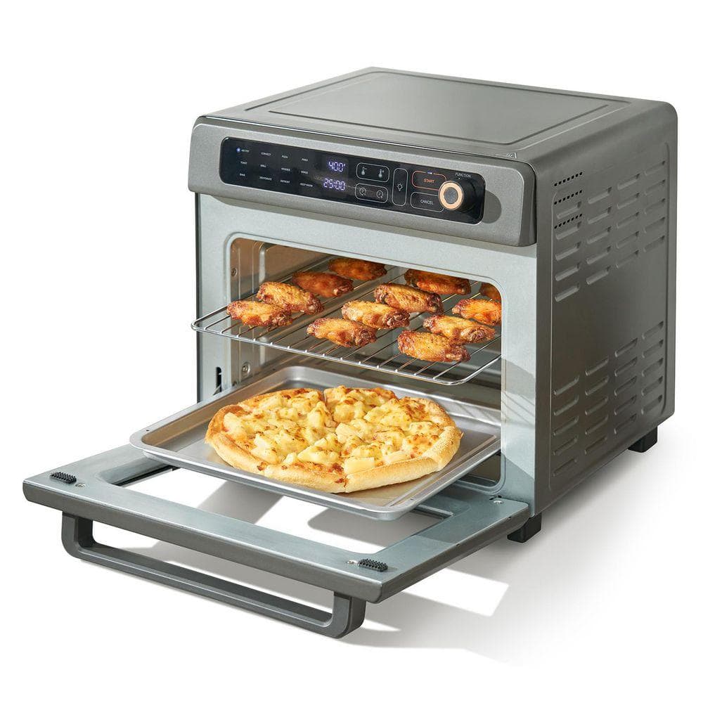 VEVOR 12-IN-1 Air Fryer Toaster Oven, 25L Convection Oven, 1700W Stainless Steel Toaster Ovens Countertop Combo
