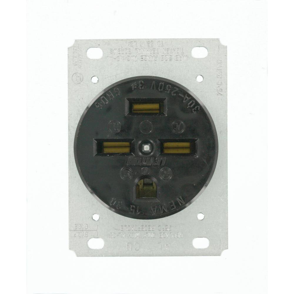 thumbnail interactive-video image 1 of Leviton 2510 20 Amp Locking Receptacle - 120/208 Volt Industrial Grade Black 1 of 14
