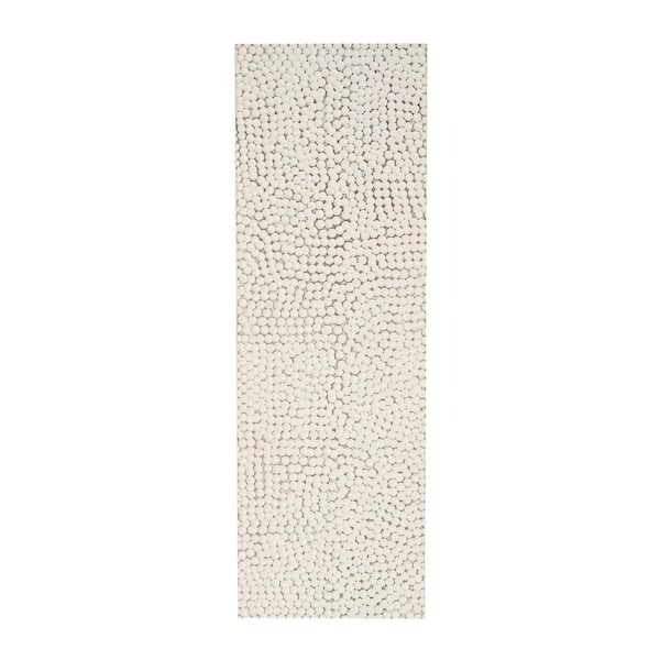 Litton Lane 16 in. x 48 in. Wooden White Handmade Abstract Spotted Panel Geometric Wall Decor
