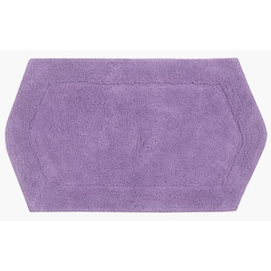 Waterford Collection 100% Cotton Tufted Bath Rug, 21 x 34 Rectangle, Purple