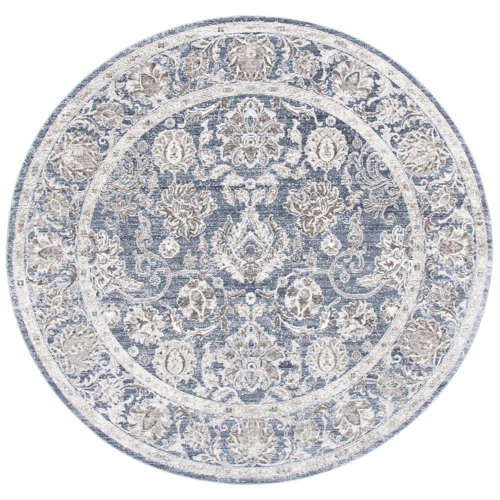 History 7 ft. x 7 ft. Dark Gray/Ivory Ornate Oriental Round Area Rug price history on PriceWatchPro