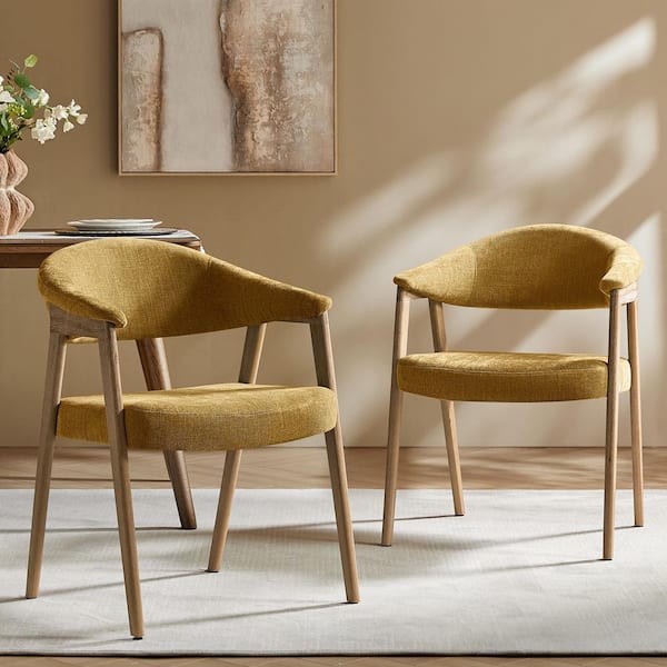 JAYDEN CREATION Elisa Golden Polyester Mid-Century Modern Dinning
