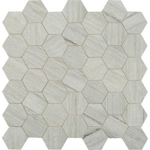 Metro Sand Hexagon 12 in. x 12 in. x 10 mm Matte Porcelain Mosaic Tile (12 sq. ft. / case)