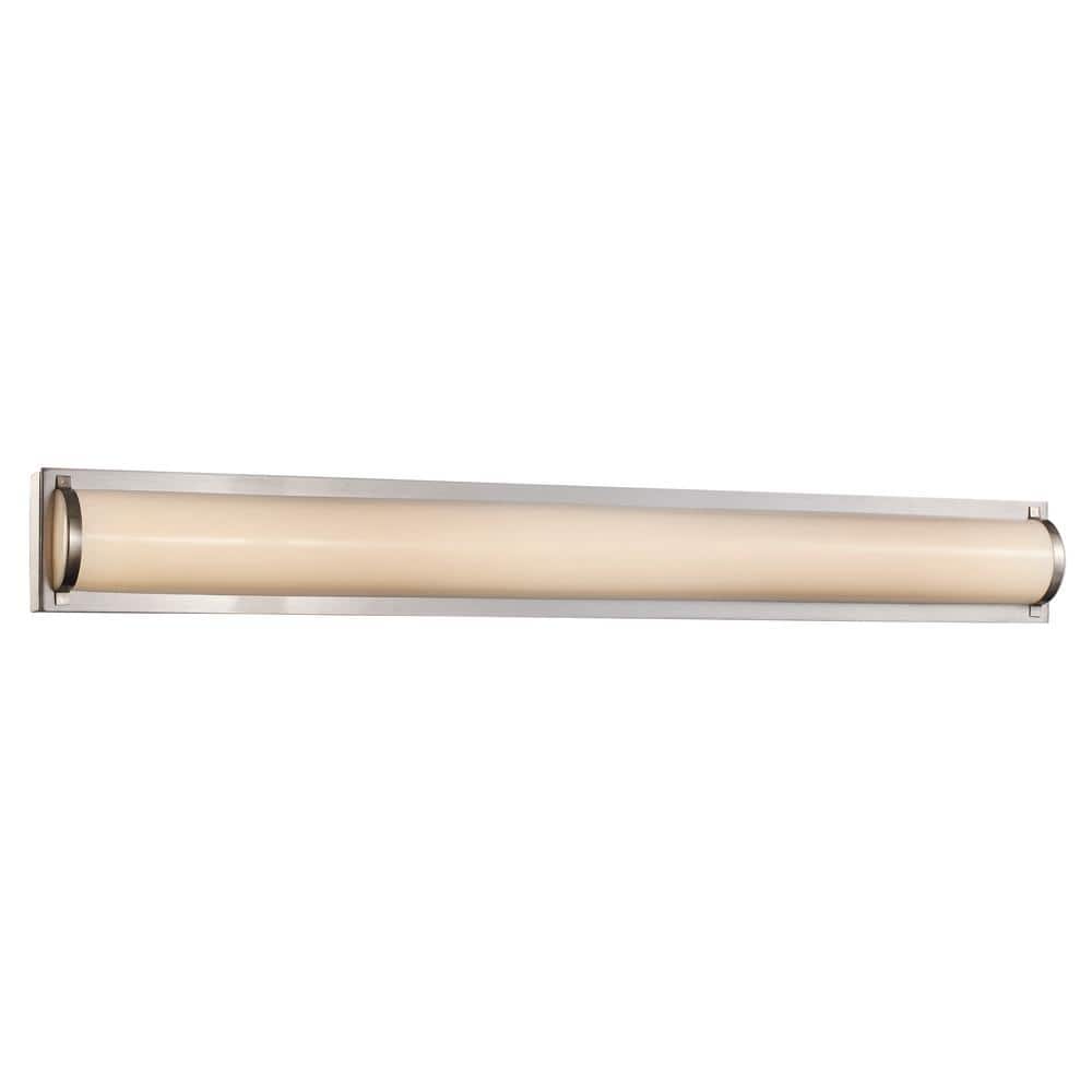 Bel Air Lighting Fawcett 36 in. Integrated LED Brushed Nickel Bathroom Vanity Light Fixture with Acrylic Shade -  20802 BN