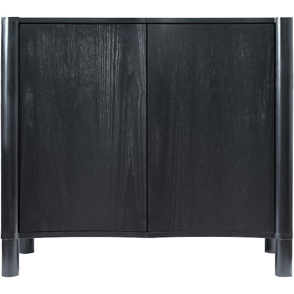 Becki Owens Sonador Black 32 in. Accent Cabinet Office Storage Cabinet with 1 Shelves and No Additional Features