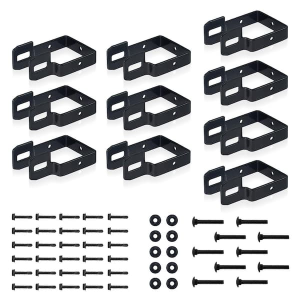 Fencer Wire Heavy Duty Metal Steel Bracket Connector for Fence Panel and Post Connection (Pack of 10)