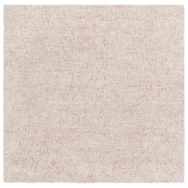 SAFAVIEH Pine 6 ft. x 6 ft. Beige Solid Abstract square Area Rug