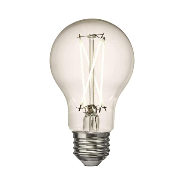 7.5-Watt Equivalent A19 Shape E26 Base Dimmable Clear LED Light Bulb 2700K Soft White (1-Pack)