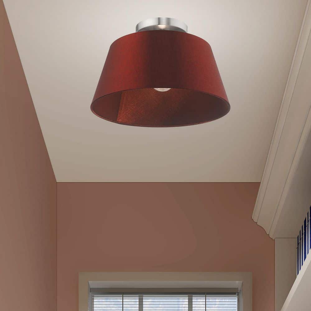 Briarcrest 1-Light Brushed Nickel Semi Flush Mount price history on PriceWatchPro