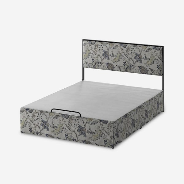 JAYDEN CREATION Nicky Modern 2 Piece King Bedroom Set with Metal Base-LIGHT GREY