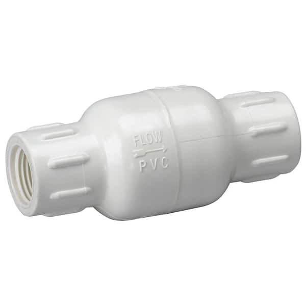 Everbilt 1-1/4 in. PVC Schedule 40 FIP x FIP IPS In-Line Check Valve