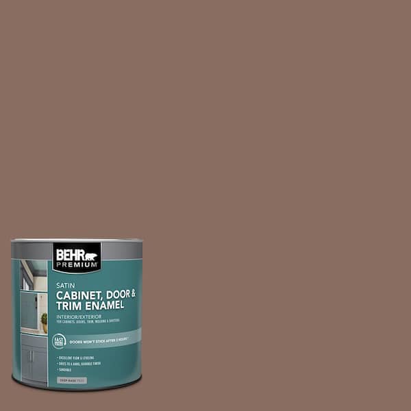 BEHR PREMIUM 1 qt. #N150-5 French Truffle Satin Enamel Interior/Exterior Cabinet, Door & Trim Paint