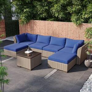 outdoor sectional with 6 inch cushions