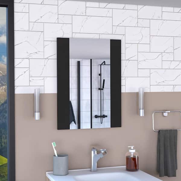 17.71 in. W x 23.62 in. H Rectangle Frameless Mirror Wall Mirror Vanity Mirror