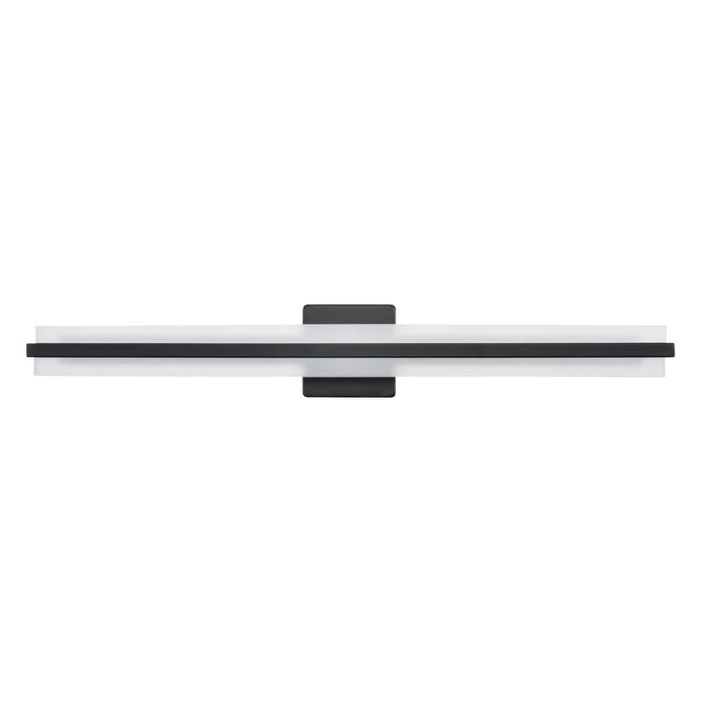 Troy 1-Light 32 in. Matte Black LED Vanity Light with Acrylic Shade price history on PriceWatchPro