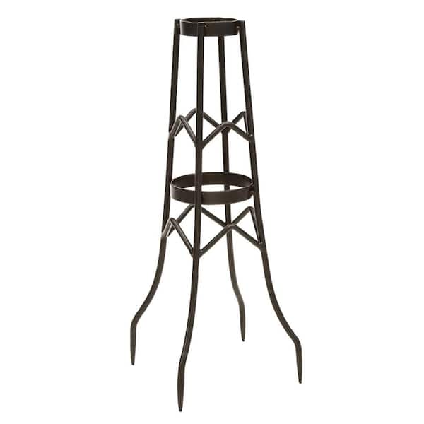 Toad Stool Gazing Globe Ball Stand, Large, 21.5 in. Tall, Graphite Powder Coat Finish, Garden Stake