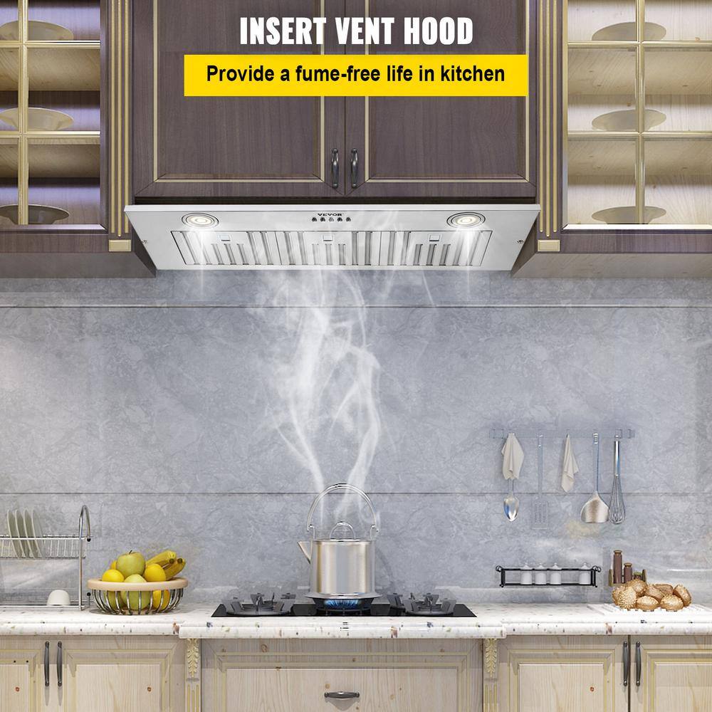 36-Inch Stainless Steel Convertible Insert Range Hood with Charcoal Filter