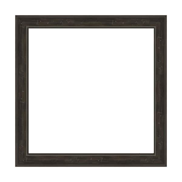 Amanti Art Mirror Makeover Shipwreck Greywash Narrow 25.25 in. W x 25.25 in. H Bathroom Mirror Frame Border Kit-Fits a 24x24 mirror