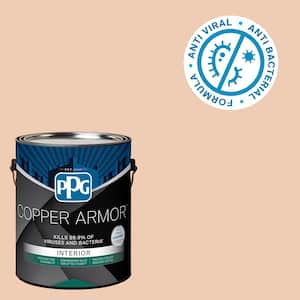 1 gal. PPG1201-3 Peach Darling Semi-Gloss Antiviral and Antibacterial Interior Paint with Primer