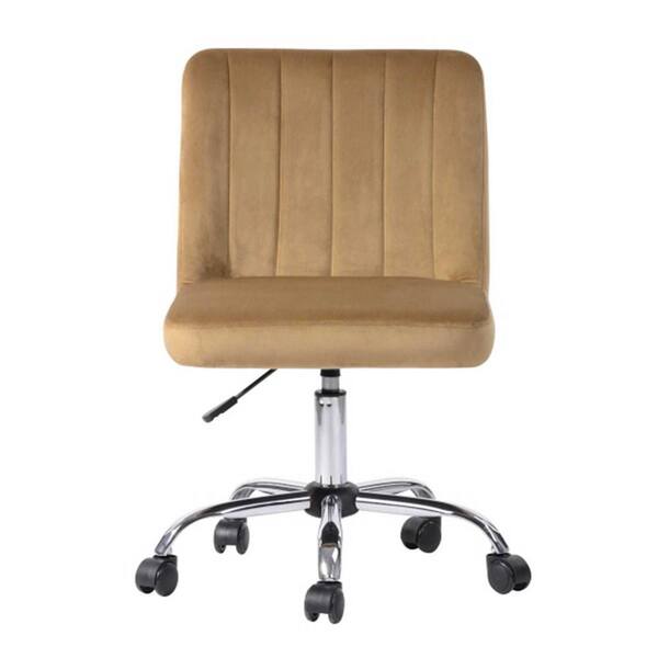 brown velvet office chair