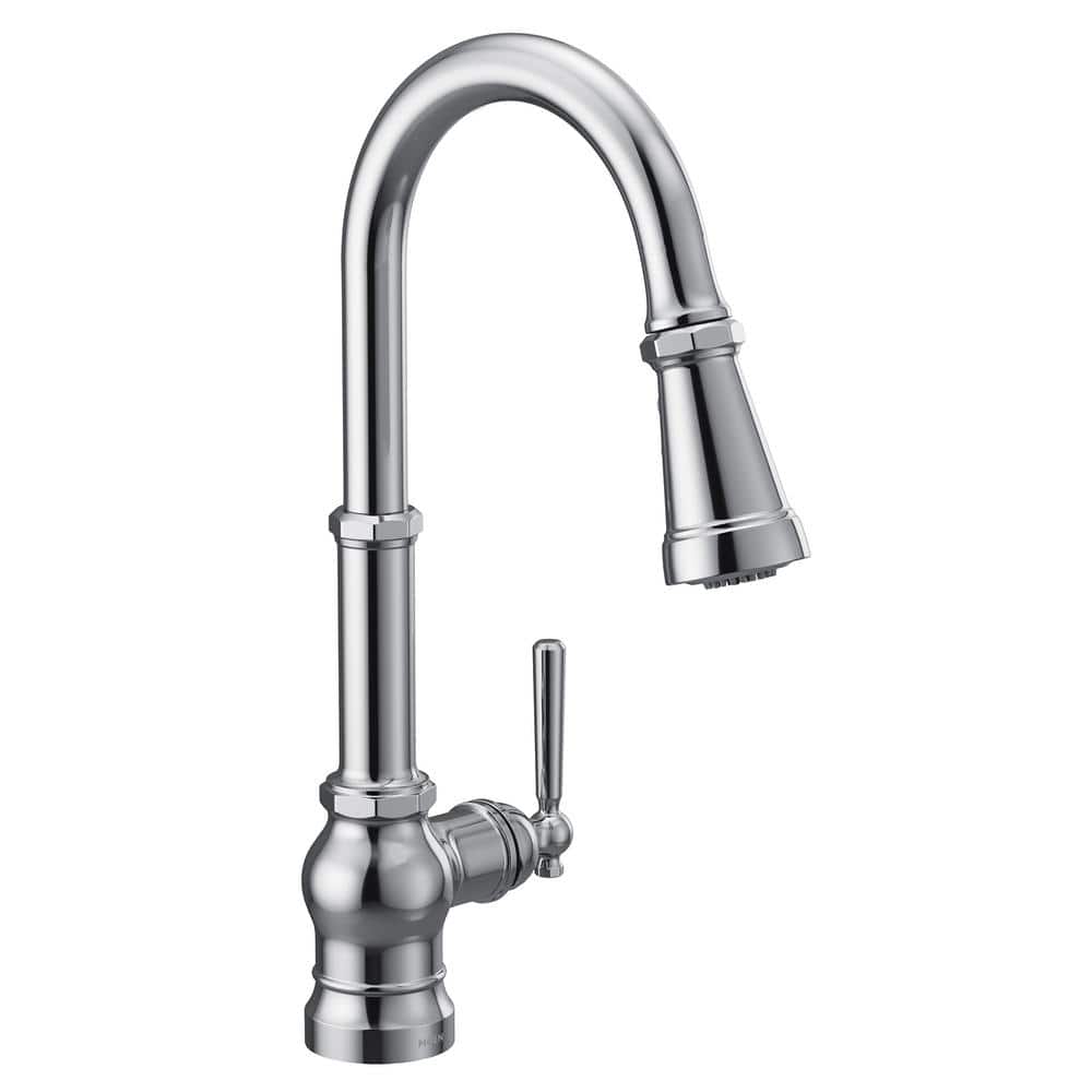 Paterson Single-Handle Pull-Down Sprayer Kitchen Faucet with Reflex and PowerBoost in Chrome