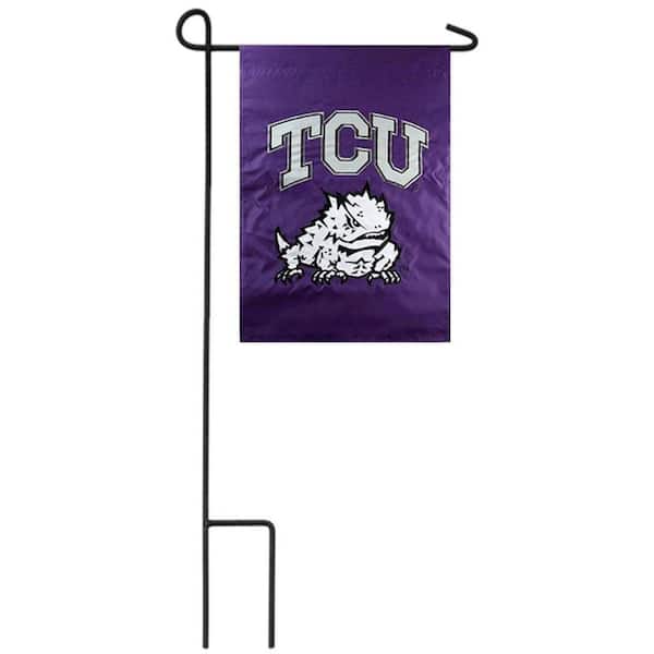 1 ft. x 1-1/2 ft. Texas Christian University 2-Sided Garden Flag with 3-2/3 ft. Metal Flagpole