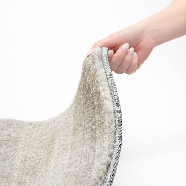 Dream Shag Premium Machine Washable Abstract ADS576 Ivory 3 ft. x 4 ft. Area Rug
