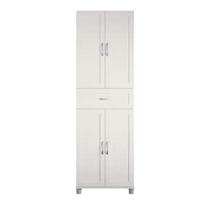 Lory 23.46 in. W, Framed Storage Cabinet with Drawer, White, Wood Storage System