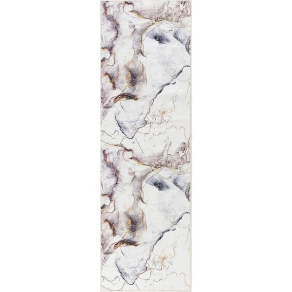 Daydream Ivory Multicolor 2 ft. x 8 ft. Contemporary Runner Area Rug