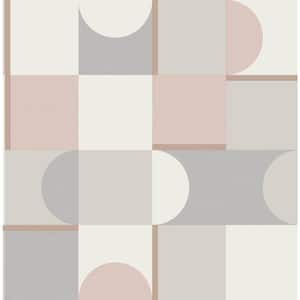 Pink Marino Blush Geometric Matte Non-Pasted Peelable Paper Wallpaper